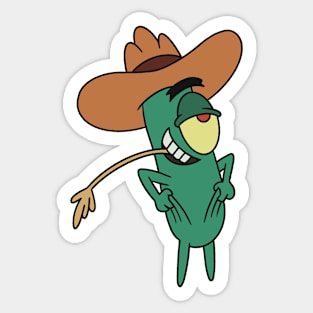 Cowboy Plankton Sticker